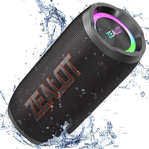 Amazon.com: ZEALOT Portable Bluetooth Speaker,70W Peak(50W) Booming Sound Speakers with LED ...