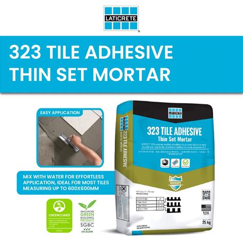 LATICRETE 323 Tile Adhesive Thin-Set Mortar 25KG | Shopee Malaysia