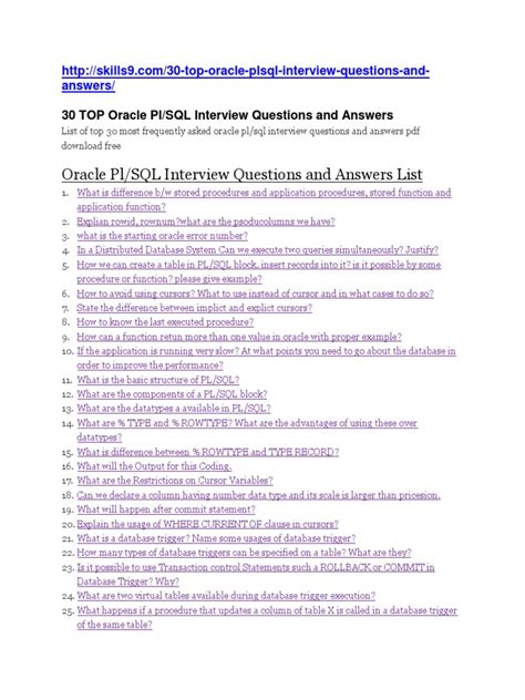 HCL Interview Questions On PL SQL 的图像结果
