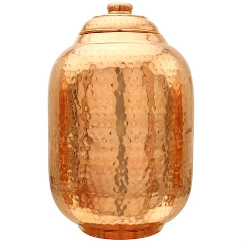 Hammered Copper Water Dispenser with Tap 5 LTR – RustikCraft
