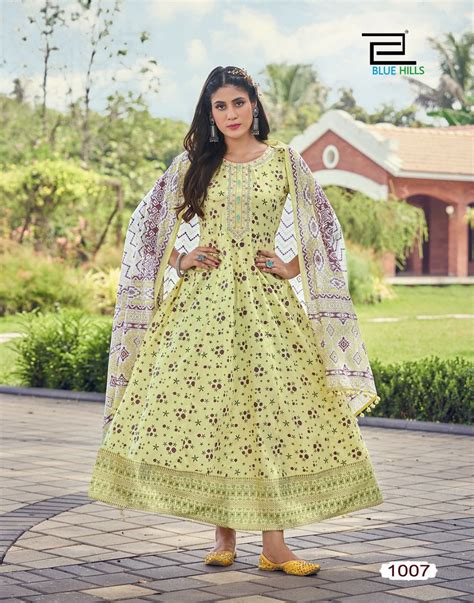 Blue Hills Spotlight 1 Anarkali Kurti With Dupatta Collection ...