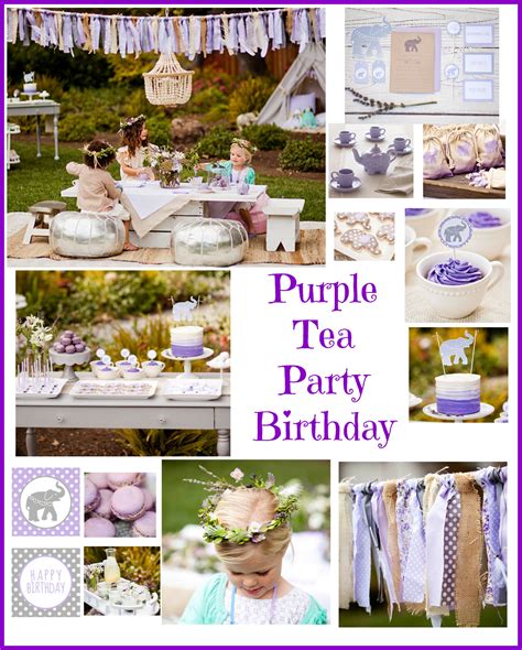 Purple Tea Birthday Party - Rustic Baby Chic