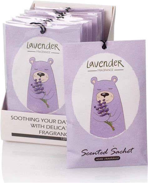 SYOSI Lavender Sachet, 1 Box/12Pcs, Cartoon Design Sachet, Scent Drawer ...