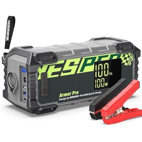 YESPER Car Battery Jump Starter 2500A, 240Wh66666mAh India | Ubuy