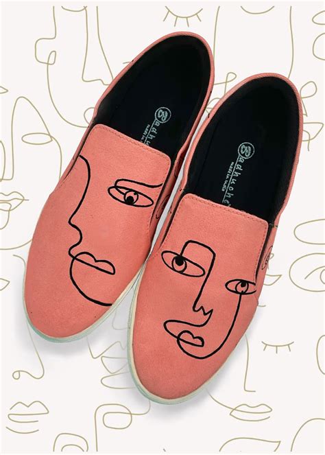 Get Handpainted Face Print Slip-Ons at ₹ 1199 | LBB Shop