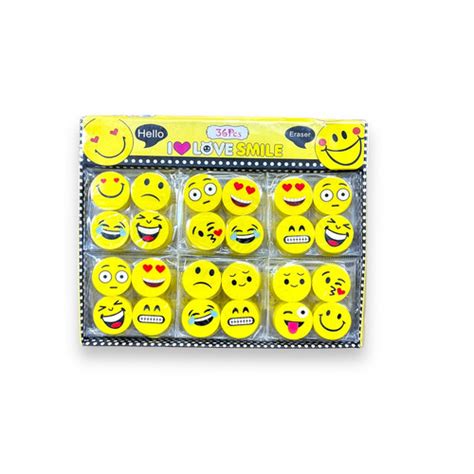 Smiley Eraser ( 36PC PER BOX | Deepam Note Books