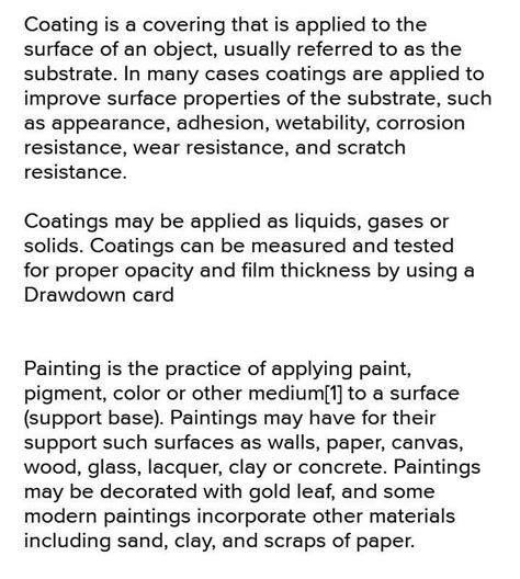 What is the difference between paint and coating? - Brainly.in