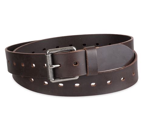 Genuine Dickies men's Brown Leather Belt - Roller Buckle - Walmart.com