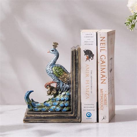 Buy Mayur Polyresin Peacock Book End from Home Centre at just INR 1199.0