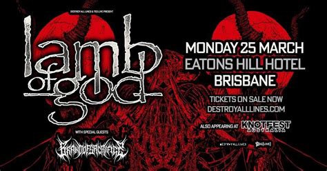 Knotfest Sideshow: Lamb of God | Brisbane | Eatons Hill | LIC AA | with ...