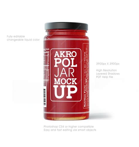 Premium PSD | Jar mock up