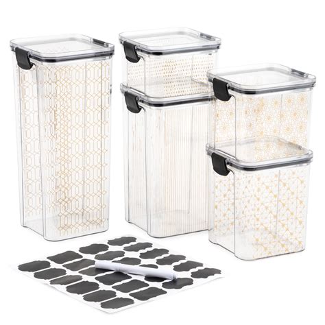 Thyme & Table Snap-Lock Food Storage Containers, Set of 5, 10 Pieces ...