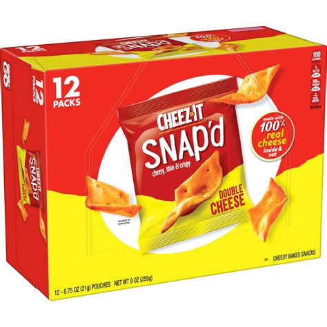 Pack of 2 - Cheez-It Snapd Cheese Cracker Chips, Thin Crisps, Lunch ...