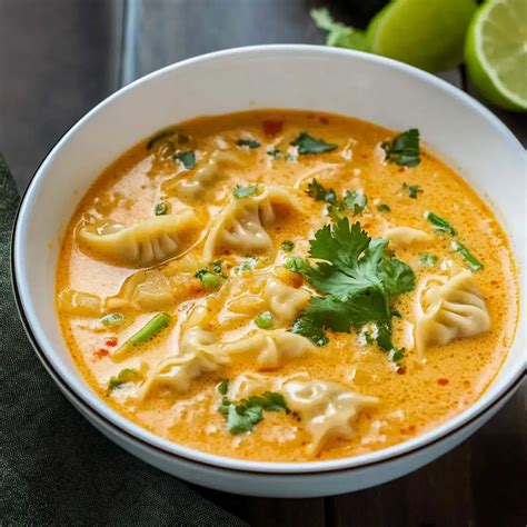 Easy Thai Red Curry Dumpling Soup Recipe