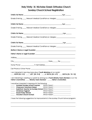 Fillable Online holytrinity oh goarch JOY/HOPE MEMBER INFORMATION ...