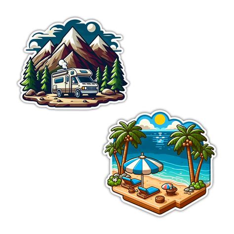 Buy magneverse Mountain & Beach Fridge Magnet Set - Premium Acrylic ...
