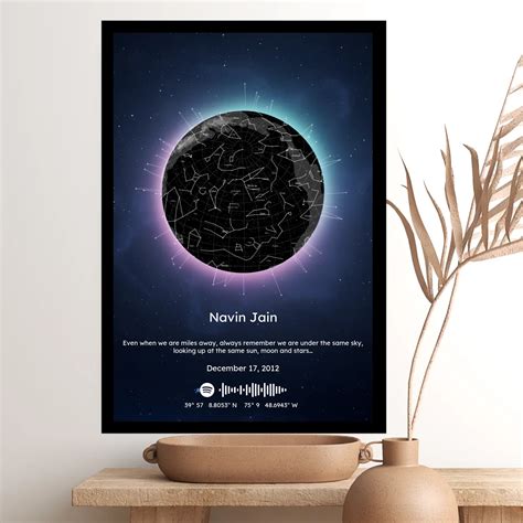 Personalised Star Map with Spotify Song Code - Modern – Gaviksha