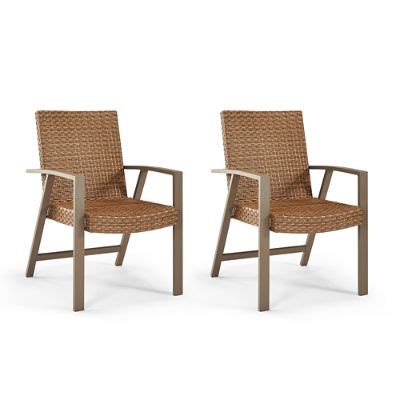 Set of Two Tiller Woven Dining Arm Chairs | Frontgate
