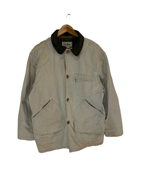 Vintage LL Bean Womens Barn Coat Wool Button Liner Chore Work Jacket M ...