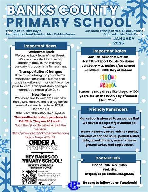 Public Notice BCPS Governance Meeting Canceled April 15, 2025 | Banks County Primary School