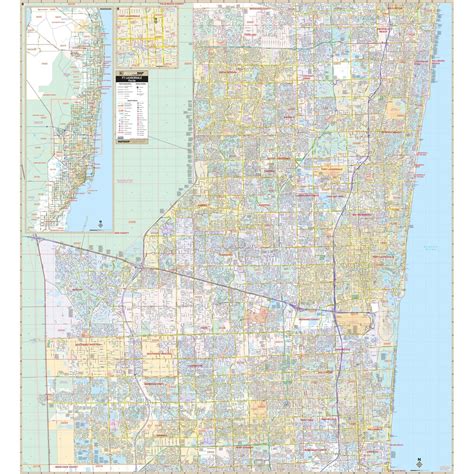 Fort Lauderdale & Broward Co FL Wall Map » Shop City & County Maps ...