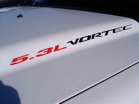 Buy Pair Set 5.3L VORTEC Hood Sticker Decals Emblem Badge Compatible ...