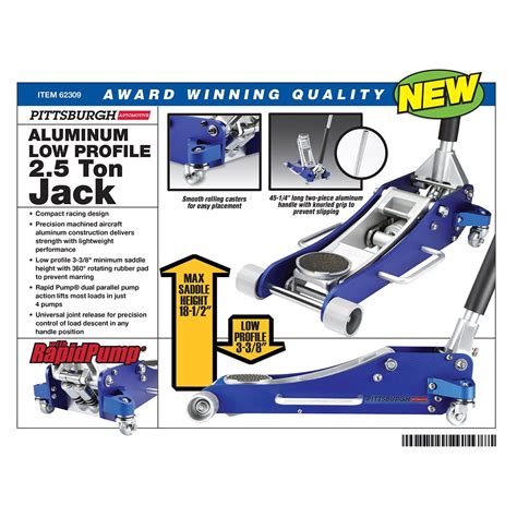 2.5 Ton Aluminum Racing Floor Jack with RapidPump®