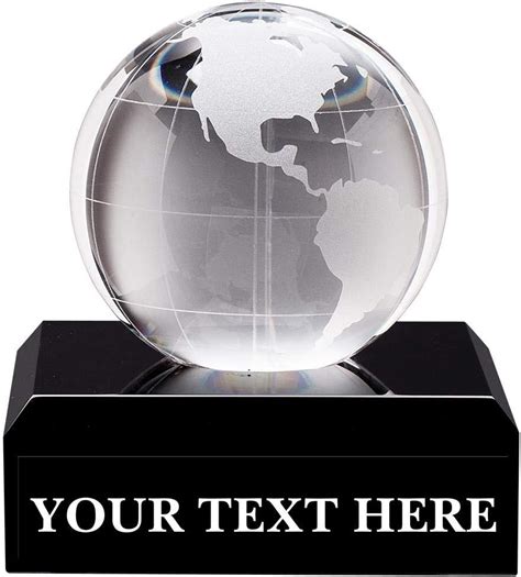 Crown Awards Crystal Globe Trophies, 3 Mini Crystal India | Ubuy