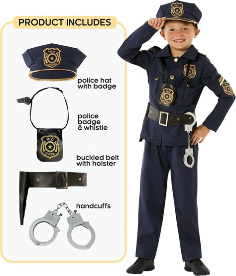 Morph Police Officer Costume For Kids Police Costume | Ubuy India