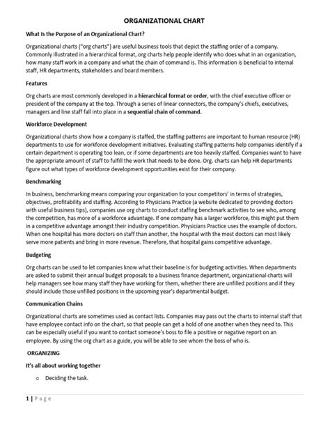 Image result for Organization Chart Example PDF