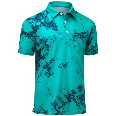 Golf Shirts for Men Moisture Wicking Breathable Polo Shirt Short Sleeve ...