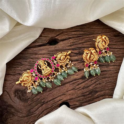 Gold Look Alike Lakshmi Kundan Jadau Choker -Bead- J2123 – vrikshamindia