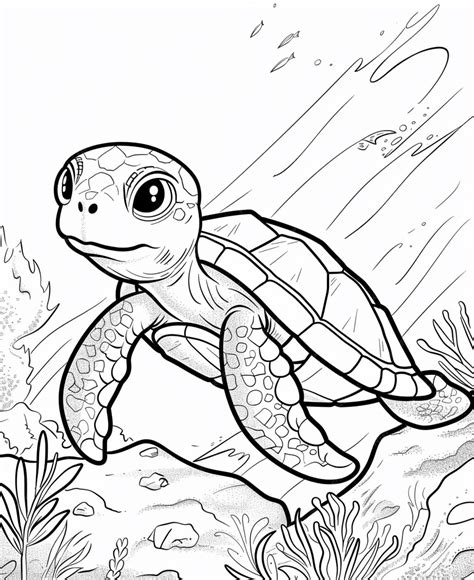 Printable Sea Turtle Coloring Pages