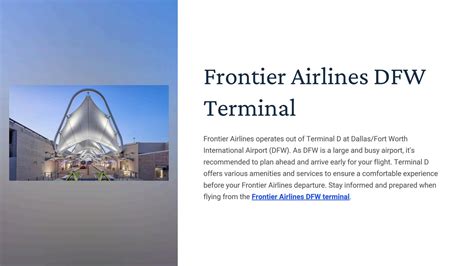 Frontier Airlines DFW Terminal by airportterminalguides - Issuu