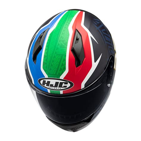 Hjc C10 Bb33 Green Red Helmet