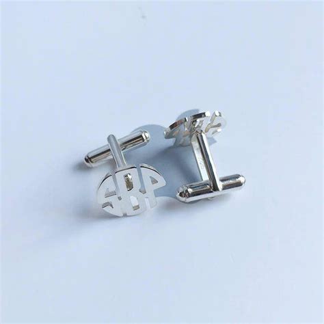Personalized Monogram Cufflinks,three Initials Monogram Cufflinks,wedding Cufflinks,groom ...