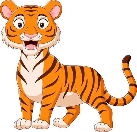 Cartoon Tiger Face Roaring
