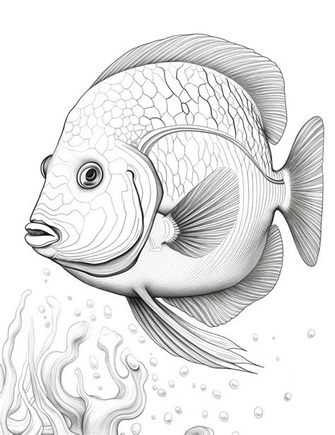Premium Photo | A drawing of a fish with a big nose and a big nose ...