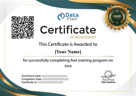 Image result for Java Course Certificate
