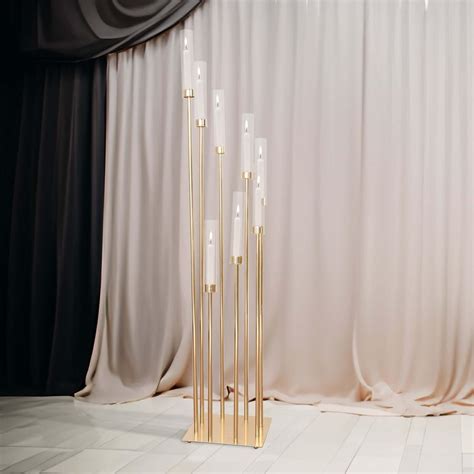 Amazon.com: Dandat 1 Candle Holders 41.5 Tall Cluster 8 Arms Acrylic ...