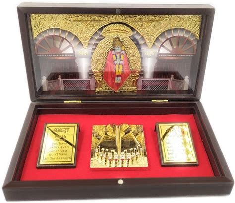 shinde exports Shirdi Sai baba Charan Paduka prayer box Plastic Yantra ...