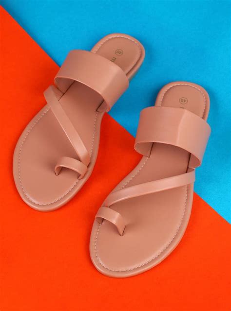 Buy Women Solid One-Toe Flat Sandals Online at just Rs. 399.0 ...