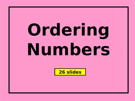 Image result for PowerPoint About Ordering Numbers