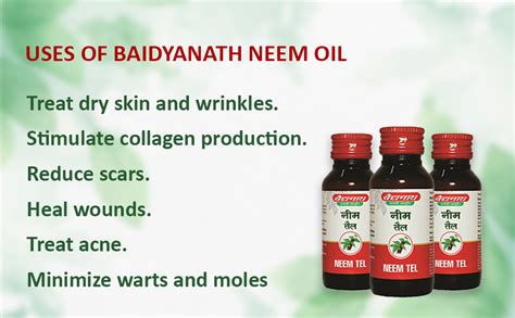 Baidyanath Asli Ayurved Neem Oil – 50 ml Each, Pack of 2 | Ayurvedic ...
