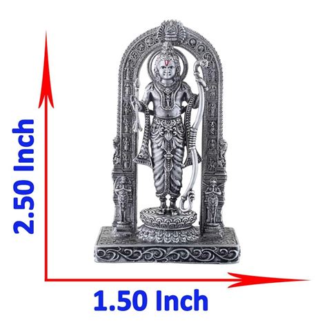 Shree Ram Idol Silver Figurine Deity Statue of Lord Rama ~ CaratCafe