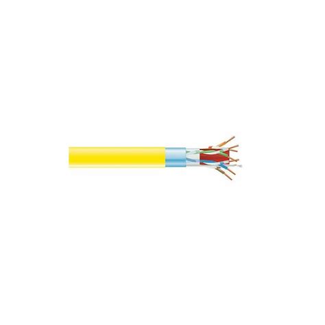 CAT6A 650-MHz Solid Bulk Cable- Shielded Plenum Yellow- 1000 ft. Spool ...