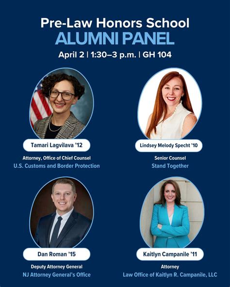 Join us for a Pre-Law Alumni Panel, where distinguished alumni from ...