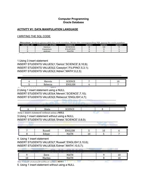 Image result for Oracle Example Code