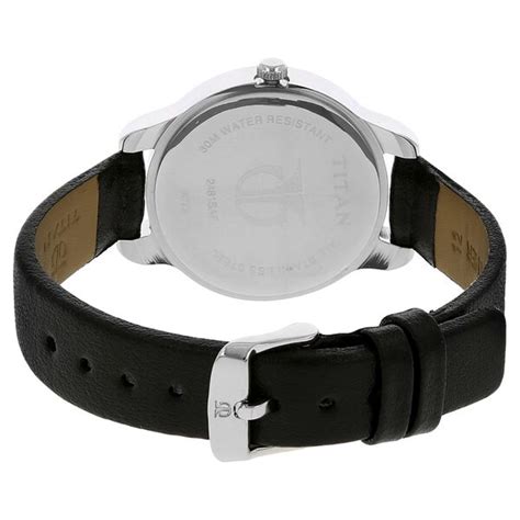 Buy Online Titan Quartz Analog Silver Dial Leather Strap Watch for ...