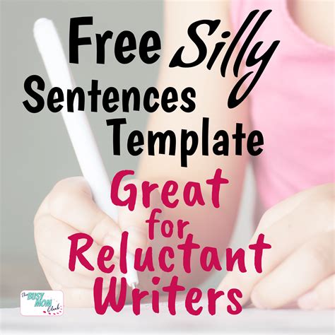 Reluctant Writer Activity: What a Silly Sentence! | Silly sentences ...